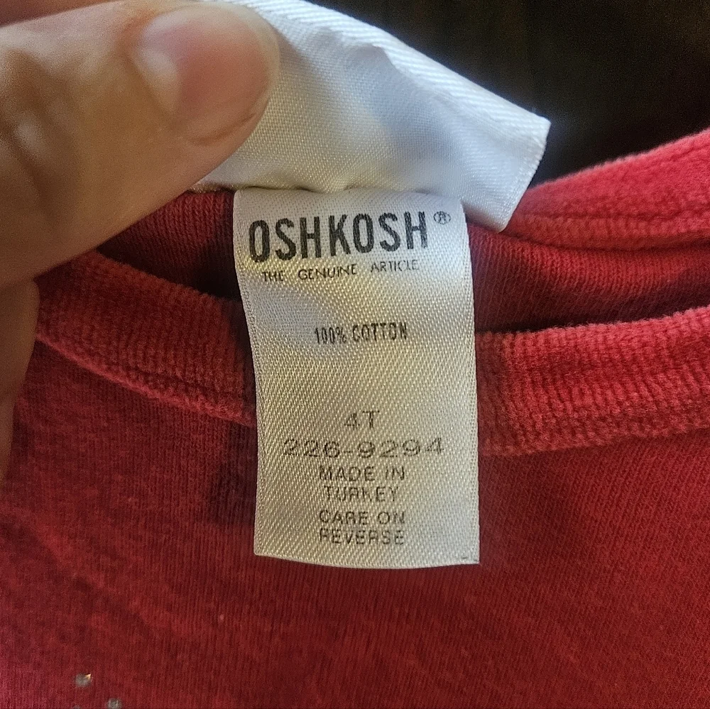 OshKosh B'gosh Kids Pink Long Sleeve Tee with Cat Design